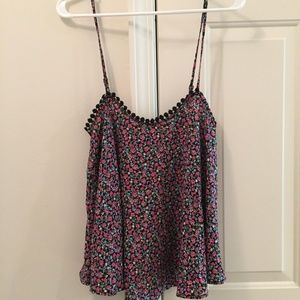 FOREVER 21 Floral Cami Loose Pink Camisole - M